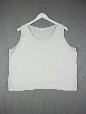 Wonderland Made in Japan Cotton Blend Wide Cropped Tank Top Size Small